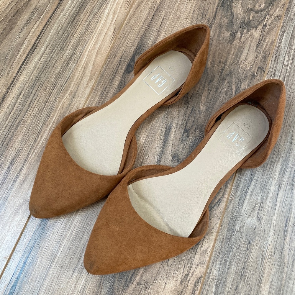 Camel suede Gap flats
